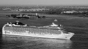 MSC Poesia Passing Ellis Island view from Battery Park City